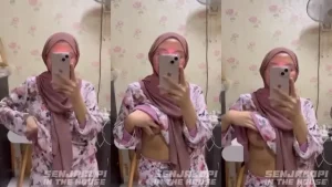 Hijab Pamer Toket Depan Kaca